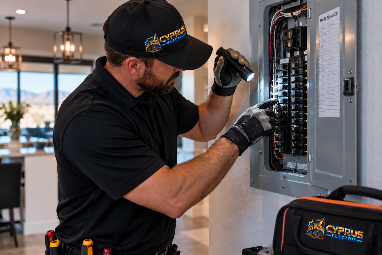 Professional electrical troubleshooting in an Arizona home